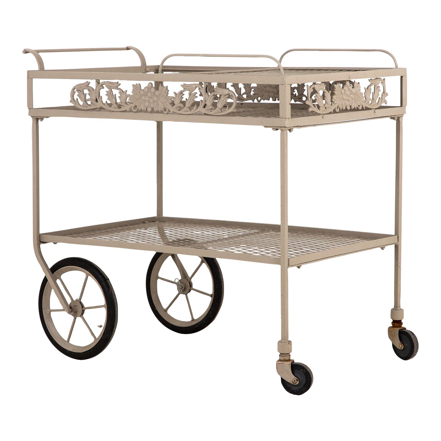 Vintage Molla Style Metal Outdoor Bar Cart | Chairish