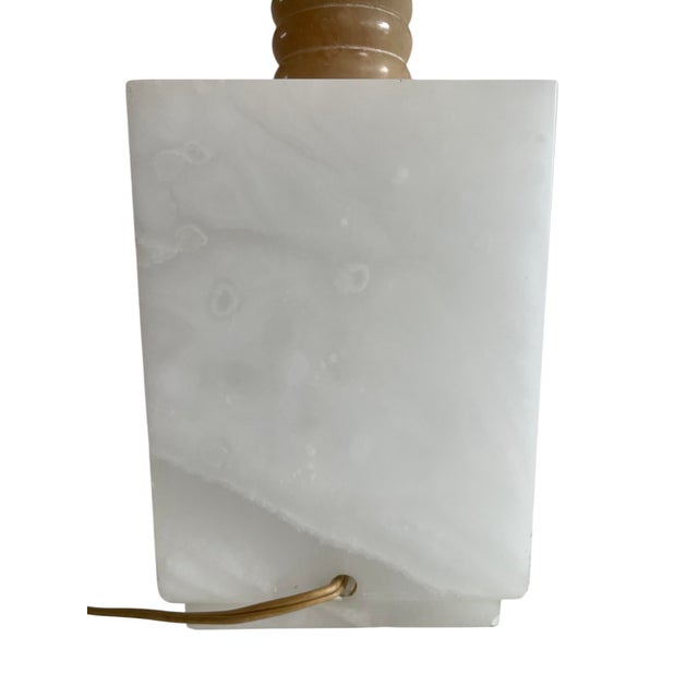 50s Alabaster Table Lamp For Sale - Image 4 of 12