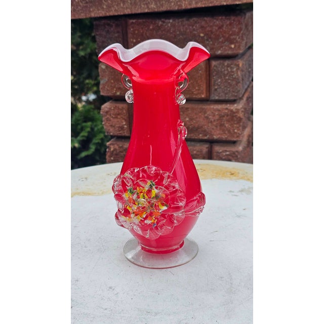 Glass Vintage Murano Vase, 1970s For Sale - Image 7 of 7