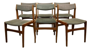 Mid-Century Danish Teak Dining Chairs attributed to Erik Buch, 1950s, Set of 6