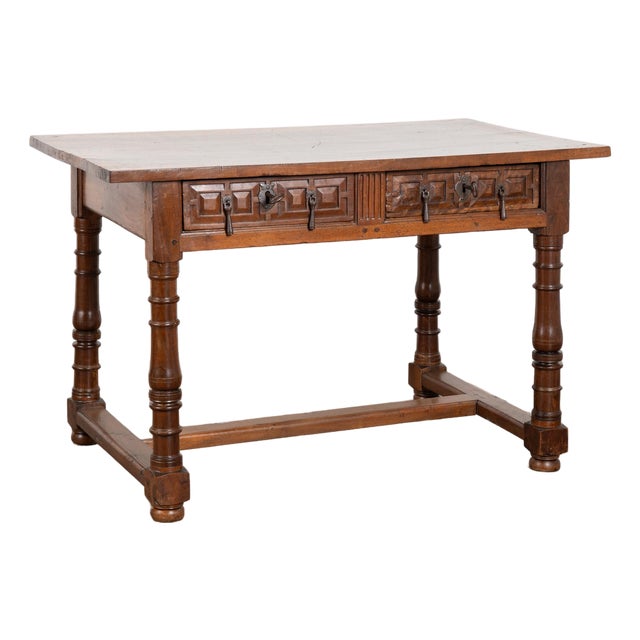 Early 19th Century Spanish Chestnut Console Table For Sale