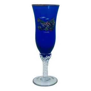 Vintage Souvenir Champagne Glass, 1985 For Sale
