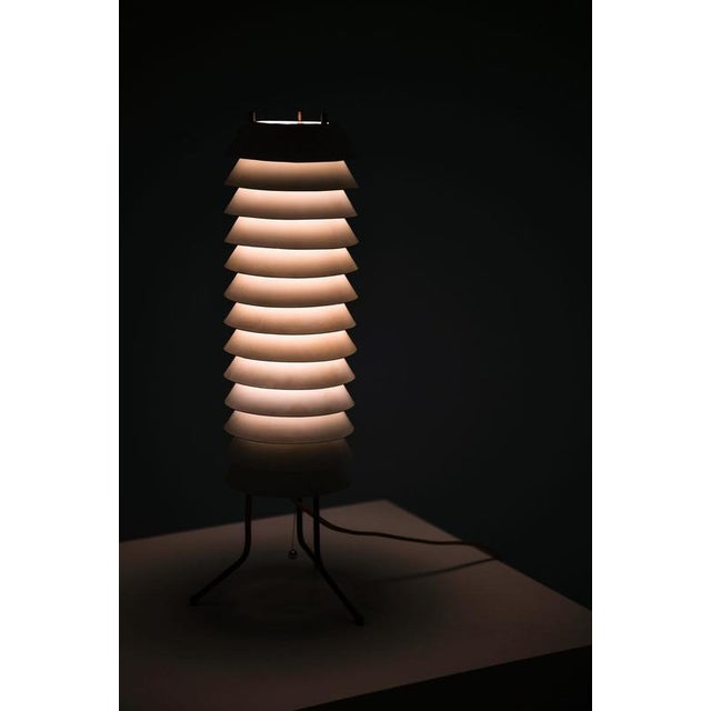 Gold White Metal and Brass Table Lamp by Ilmari Tapiovaara for Asko, 1955 For Sale - Image 8 of 11