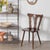 Beautiful wood mountain chair from France, 1950s. Brutalist style with carved wood back with three wide slates. Formed...