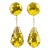 Disco Balls Dangle Clip Earrings with Yellow Sequin - 2 Pieces For Sale