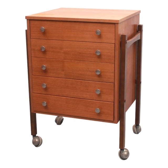 Trolley Utensilo in Walnut, 1965 For Sale