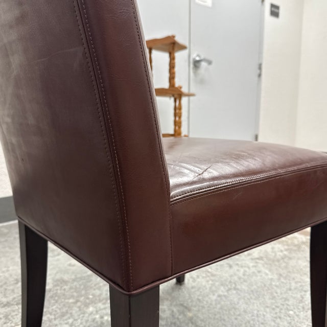 Marco Furniture Leather Side Chair For Sale - Image 10 of 12