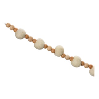 Wood Beaded String Garland (Set of 2) For Sale