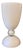 Large Murano White Glass Vase With Clear Faceted Knop, Italy, Circa 1970's. For Sale