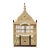 Western House Shape Light Cream Color Wood Birdcage Display For Sale