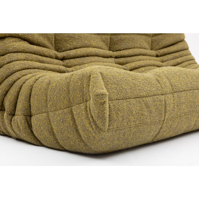 Restored Togo 3-Seater in Burnished Ochre Bouclé - European Sourced Ligne Roset For Sale - Image 11 of 17