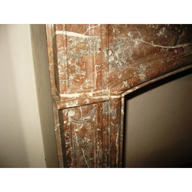 Fireplace in Belgian Breccia Marble For Sale - Image 4 of 13