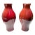 Pair of Maitland-Smith Oxblood Flambe Red Glazed Decorative Vases For Sale