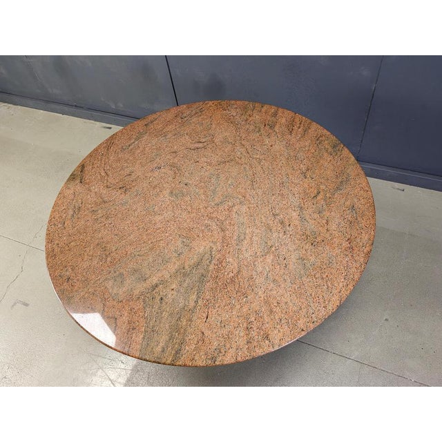 Stone Vintage Round Granite Dining Table, 1970s For Sale - Image 7 of 17