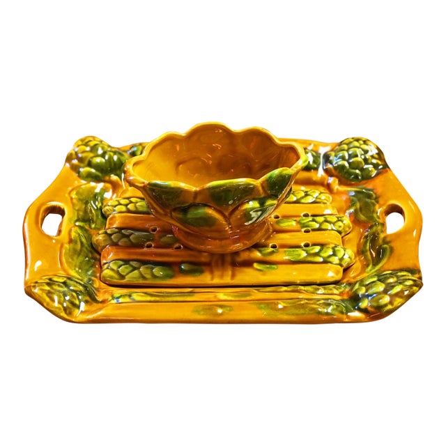 Vintage Asparagus Serving Platter - 3 Piece For Sale