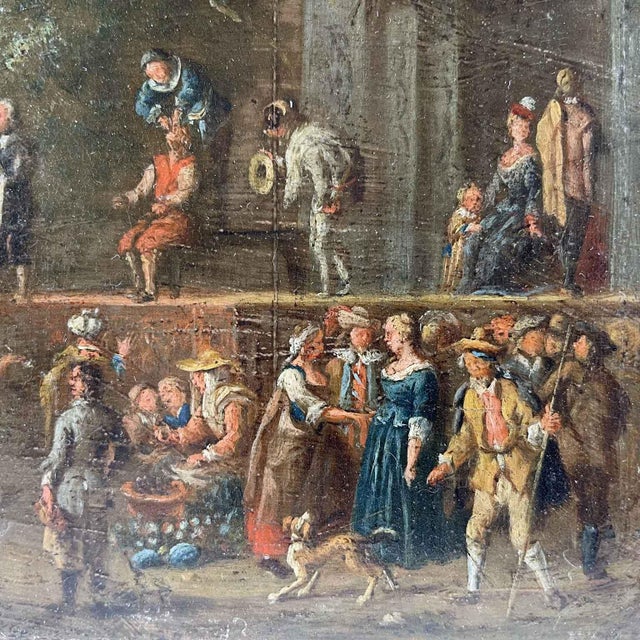 Flemish Artist, Landscape Composition, 1600s, Oil on Copper, Framed For Sale - Image 3 of 9