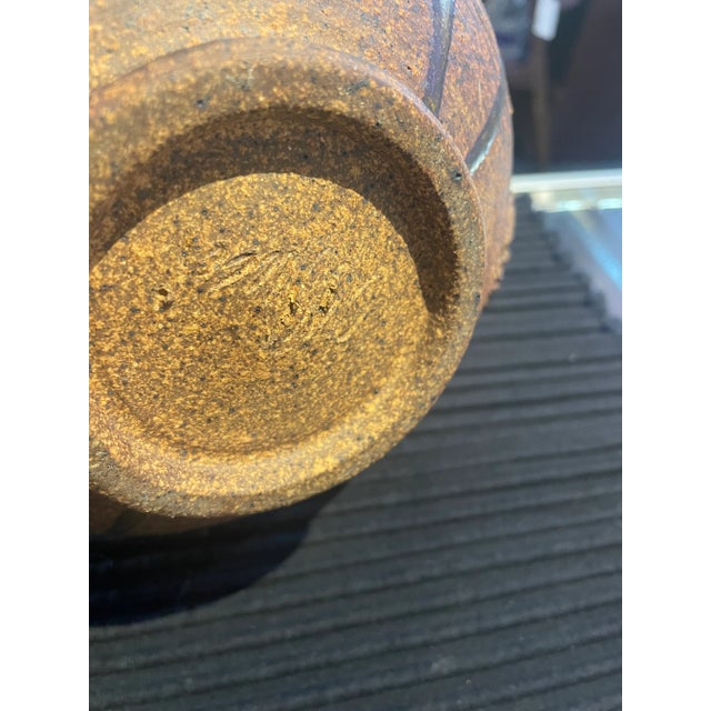 1960s Raymond Galliucci Modernist Studio Art Pottery Vase For Sale - Image 9 of 9