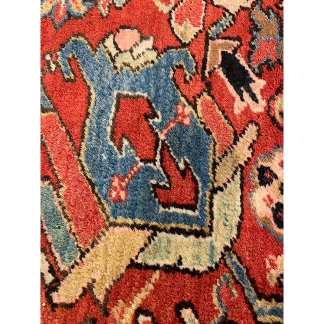 1920s Fine Hand Knotted Persian Antique Serapi For Sale - Image 11 of 12
