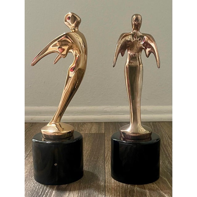 Vintage Figural Gold Telly Statues For Sale In Palm Springs - Image 6 of 7