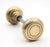 Traditional Vintage Concentric Brass Finish Passage Door Knob Set For Sale - Image 3 of 9