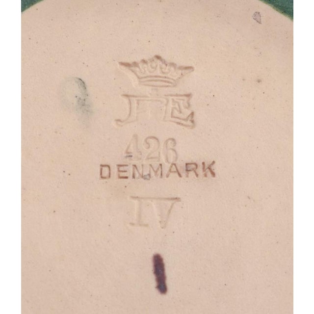 Ceramic Vase in Glazed Ceramic with Hand-Painted Landscape from Ipsens, Denmark, 1920s For Sale - Image 7 of 8