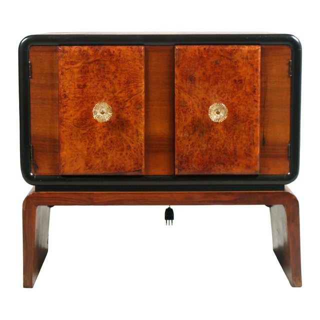 Art Deco Burl Walnut Bar Cabinet by Guglielmo Urlich for Meroni & Fossati, 1930s For Sale - Image 17 of 17