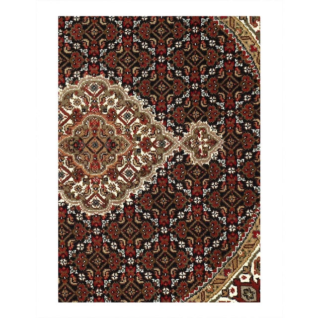 This is a hand-knotted TABRIZ Design Rug. Silk & Hand-Spun Wool Rug. All natural Dyed. This rug is handmade from 100%...