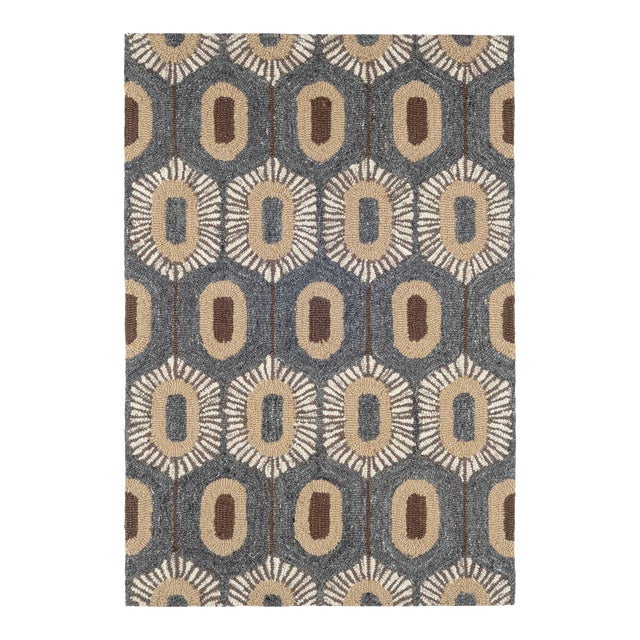 Dash & Albert by Annie Selke Stowe Micro Hooked Wool Rug, 7' 6" x 9' 6" For Sale