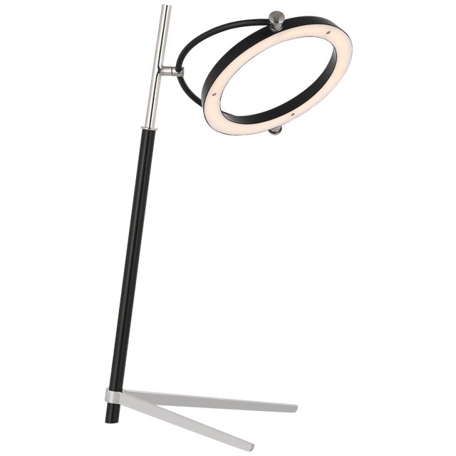 Modern Ian K. Fowler by Visual Comfort Signature Mistral Medium Ring Lamp in Polished Nickel and Matte Black For Sale - Image 3 of 3