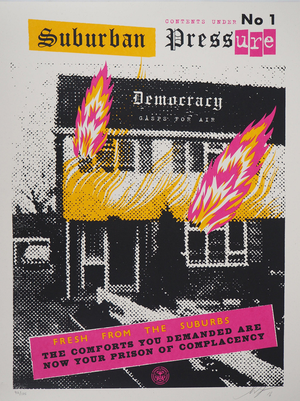 Shepard Fairey, Suburbain Pressure, Lithograph
