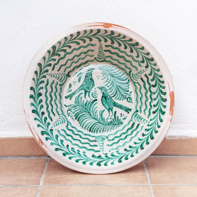 Large Spanish Revival Ceramic Lebrillo Bowl from Fajalauza, Granada, 2010s For Sale - Image 6 of 13