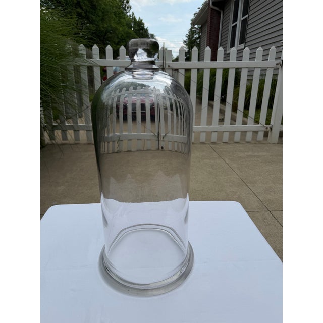 Antique extremely thick and heavy Glass Cloche. Fantastic piece for displaying all your treasures in a elegant display.