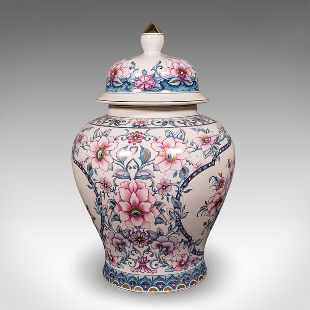 Ceramic Pair of Large Vintage Display Vases, Italian, Ceramic, Baluster Urn, Circa 1980 For Sale - Image 7 of 12