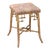 19th Century Carved Bamboo Stool With Upholstery For Sale