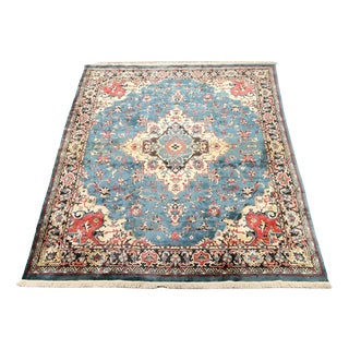 Vintage Mechanical Rug in Wool For Sale