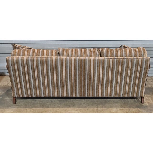 Late 20th Century Late 20th Century Stickley Three Cushion Down Filled Sofa Front Casters For Sale - Image 5 of 8