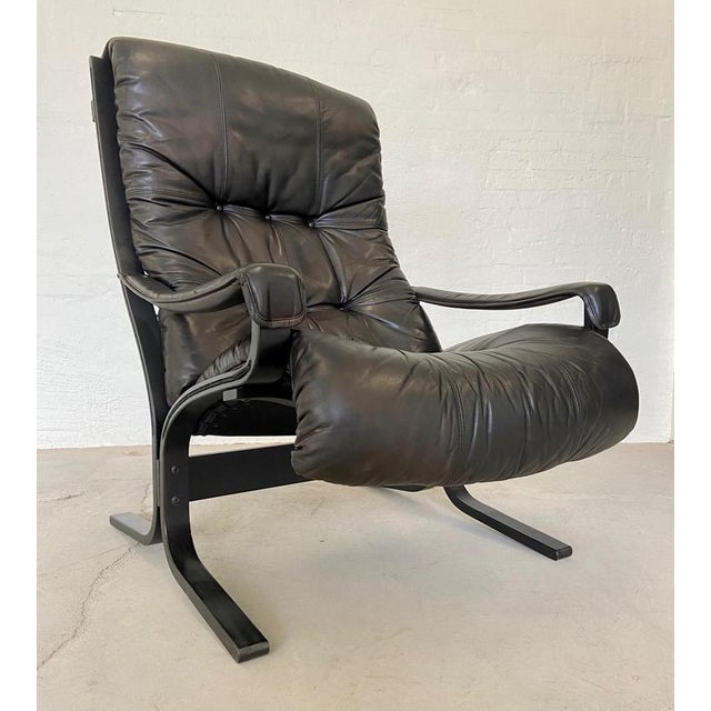 Set of Vintage Norwegian Leather Chair and Ottoman by Ingmar Relling For Sale - Image 17 of 17