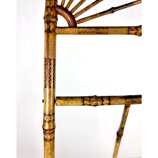 Brown Antique Late 19th Century English Scorched Bamboo Display Easel For Sale - Image 8 of 12