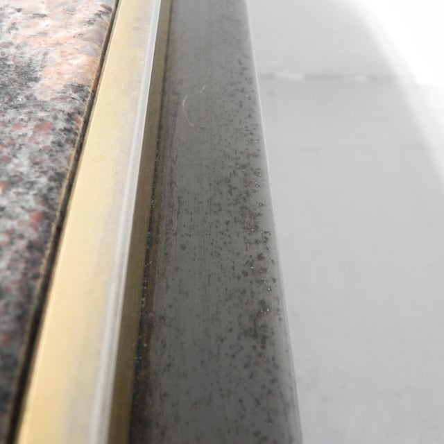 Hollywood Regency Fedam Coffee Table in Marble and Steel Frame, 1970s For Sale - Image 14 of 17