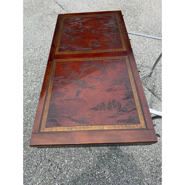 Drexel Heritage Hollywood Regency Chinoiserie Extension Dining Table, Circa 1970 For Sale - Image 17 of 18