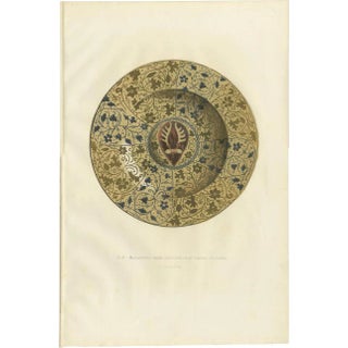 Delange, Siculo-Arabic Majolica Plate, 1869, Paper For Sale