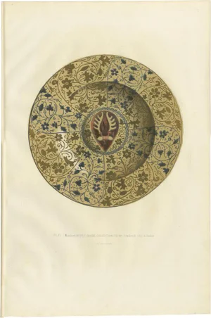 Delange, Siculo-Arabic Majolica Plate, 1869, Paper