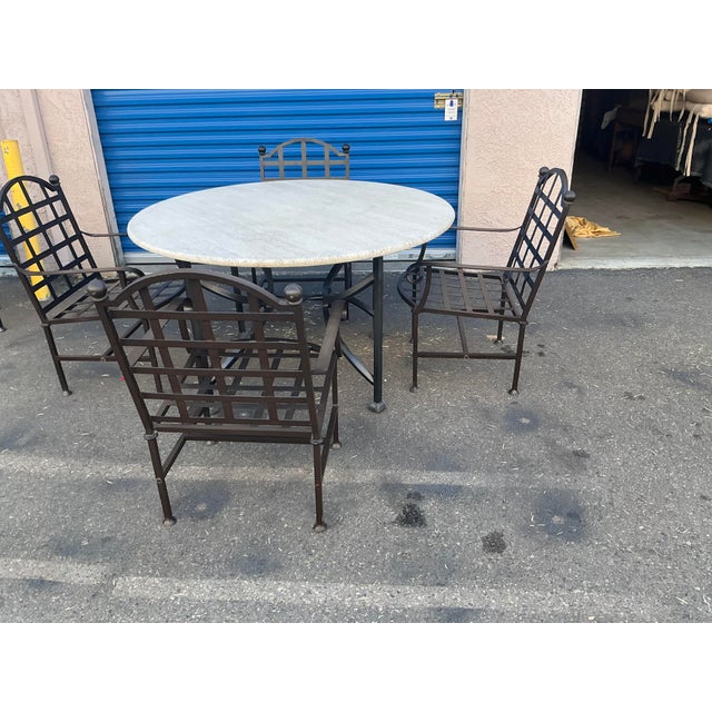 Kreiss Patio Table and Chairs For Sale - Image 9 of 13