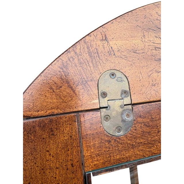 Late 20th Century Wooden Butler's Tray Table With Glass Inset Panels For Sale - Image 12 of 18