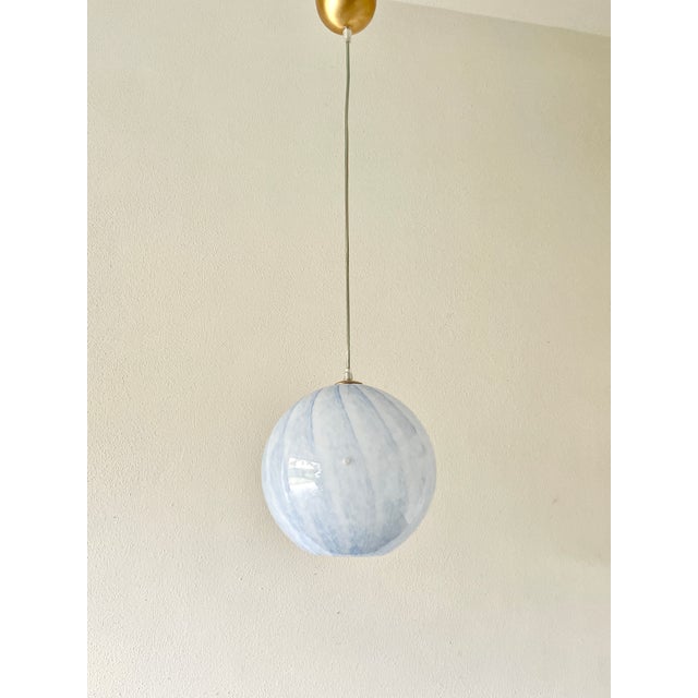 Blue tulipano ceiling lamp 25 by la murrina stunning, vintage, unused chandelier from the 1990s, featuring beautiful...