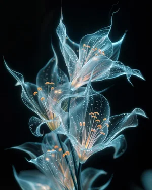 "Translucent Lily's 2" Contemporary Original Still Life Botanical Photograph by Michael Filonow