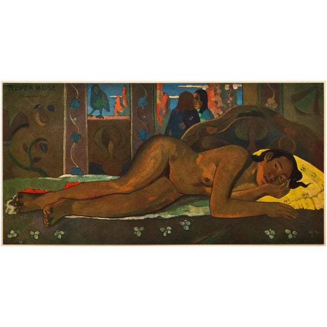 1940s After Paul Gauguin "Nevermore", First Edition Swiss Full-Color Print For Sale