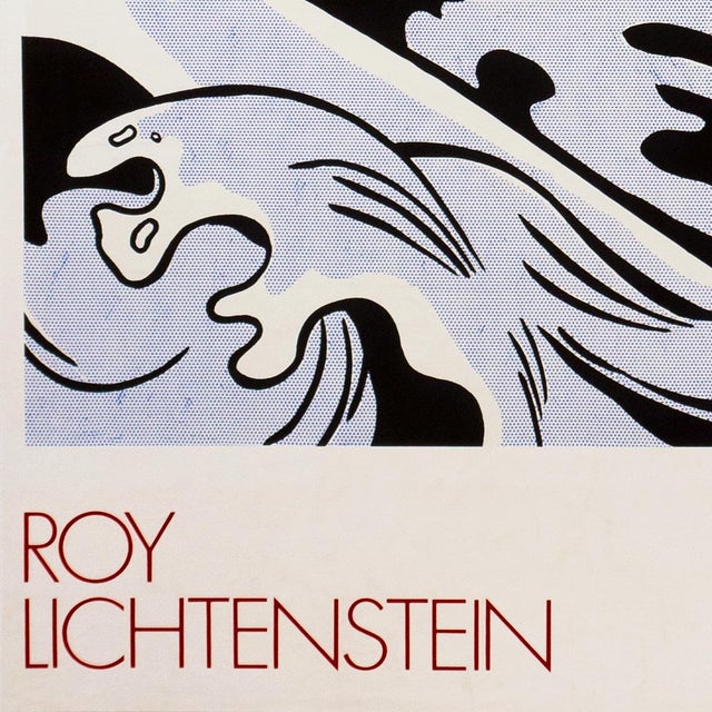 Roy Lichtenstein 'Drowning Girl', Signed by Roy Lichtenstein, Very Large New York Museum of Modern Art Pop Art Exhibition Poster For Sale - Image 4 of 10