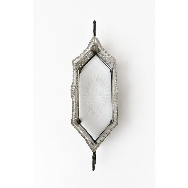 Art Nouveau French Silver-Plated and Cut-Glass Jardinière, 1900s For Sale - Image 7 of 13
