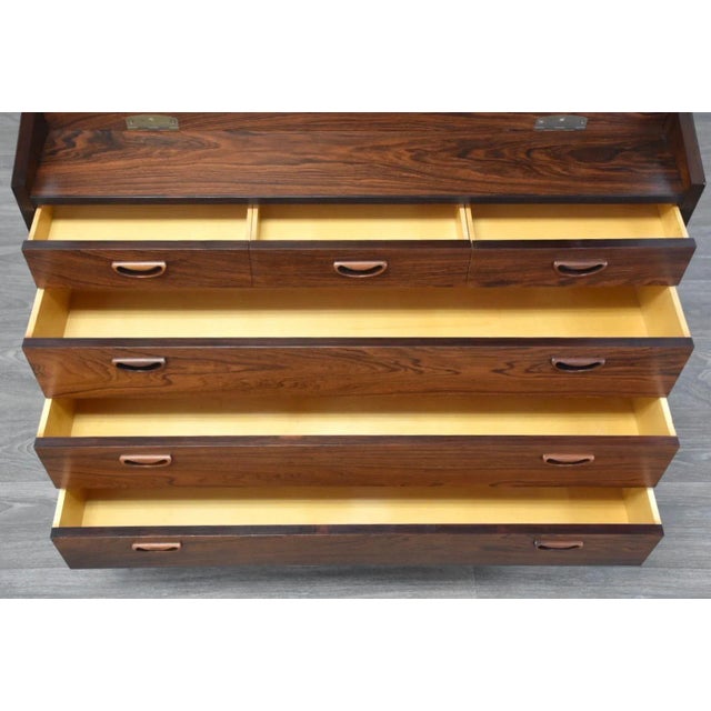 Peter Hvidt & Orla Mølgaard-Nielsen Danish Rosewood Secretary Desk For Sale - Image 9 of 11